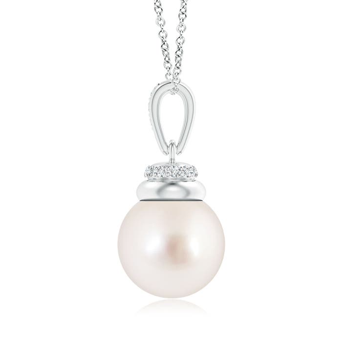 AAAA - South Sea Cultured Pearl / 7.32 CT / 14 KT White Gold