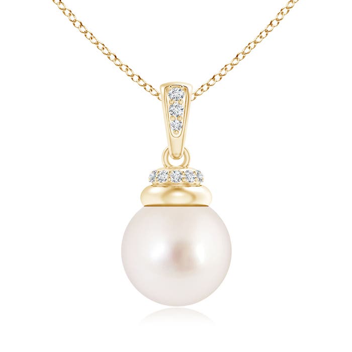 AAAA - South Sea Cultured Pearl / 7.32 CT / 14 KT Yellow Gold