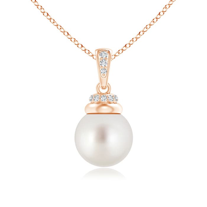 AAA - South Sea Cultured Pearl / 5.34 CT / 14 KT Rose Gold