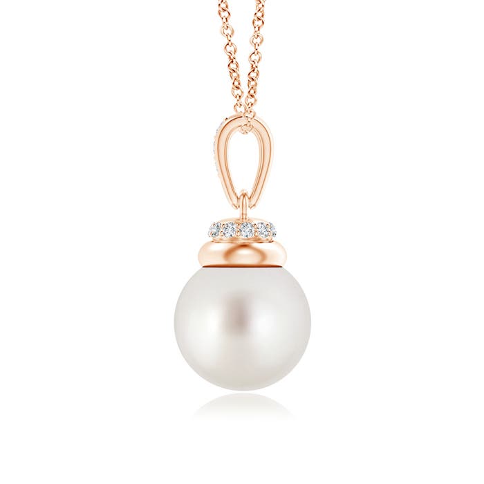 AAA - South Sea Cultured Pearl / 5.34 CT / 14 KT Rose Gold