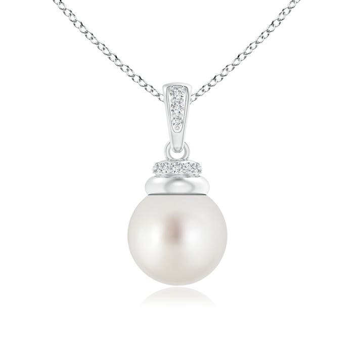 AAA - South Sea Cultured Pearl / 5.34 CT / 14 KT White Gold