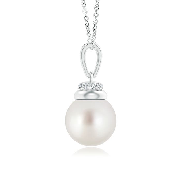 AAA - South Sea Cultured Pearl / 5.34 CT / 14 KT White Gold