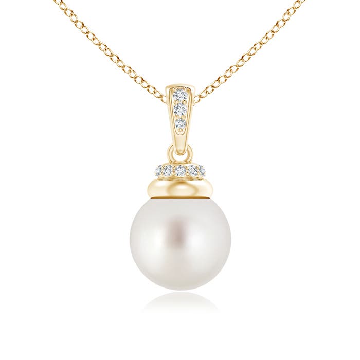 AAA - South Sea Cultured Pearl / 5.34 CT / 14 KT Yellow Gold