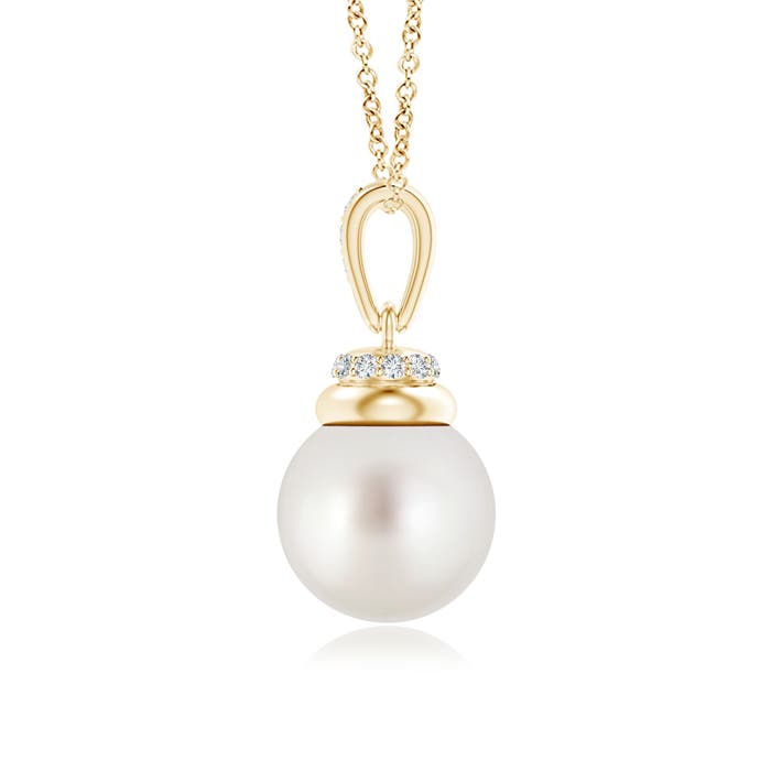 AAA - South Sea Cultured Pearl / 5.34 CT / 14 KT Yellow Gold