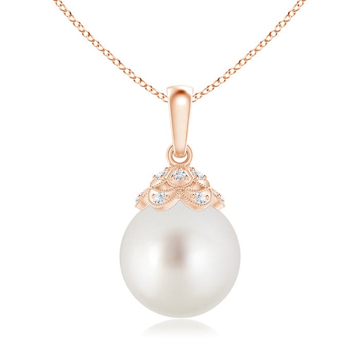 AAA - South Sea Cultured Pearl / 7.3 CT / 14 KT Rose Gold