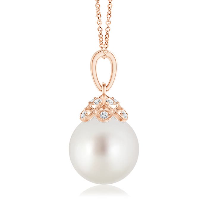 AAA - South Sea Cultured Pearl / 7.3 CT / 14 KT Rose Gold