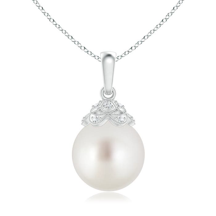 AAA - South Sea Cultured Pearl / 7.3 CT / 14 KT White Gold