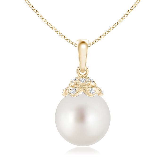 AAA - South Sea Cultured Pearl / 7.3 CT / 14 KT Yellow Gold