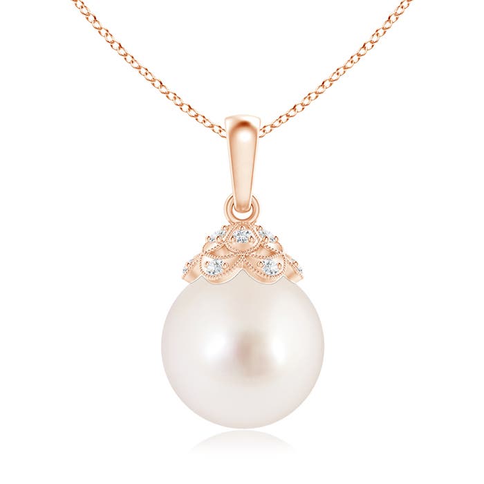 AAAA - South Sea Cultured Pearl / 7.3 CT / 14 KT Rose Gold