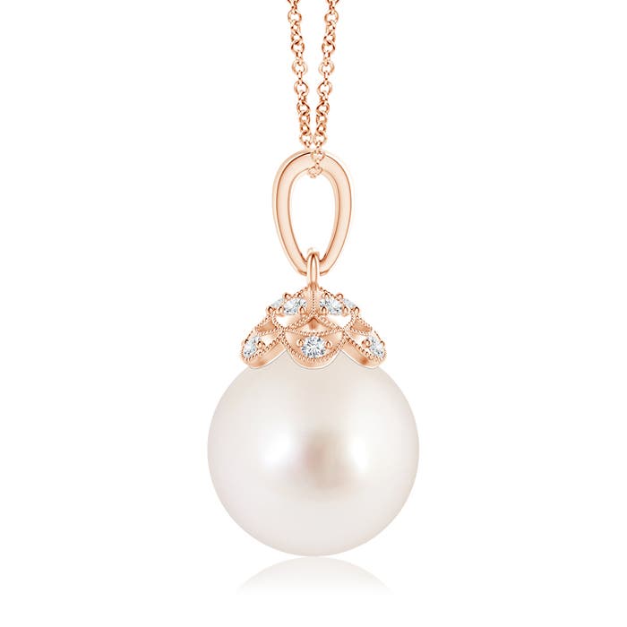 AAAA - South Sea Cultured Pearl / 7.3 CT / 14 KT Rose Gold