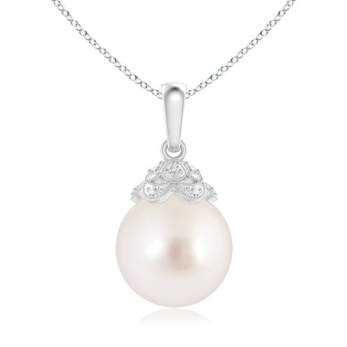 AAAA - South Sea Cultured Pearl / 7.3 CT / 14 KT White Gold