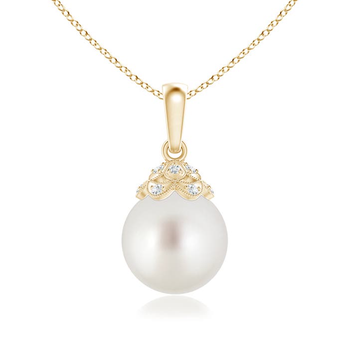 AAA - South Sea Cultured Pearl / 5.32 CT / 14 KT Yellow Gold