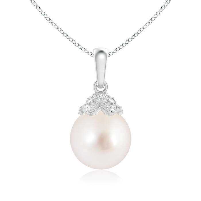 AAAA - South Sea Cultured Pearl / 5.32 CT / 14 KT White Gold