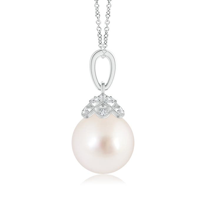 AAAA - South Sea Cultured Pearl / 5.32 CT / 14 KT White Gold