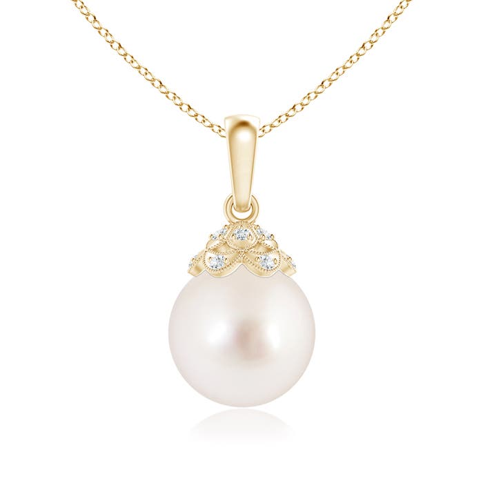 AAAA - South Sea Cultured Pearl / 5.32 CT / 14 KT Yellow Gold