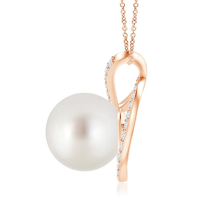 AAA - South Sea Cultured Pearl / 7.49 CT / 14 KT Rose Gold