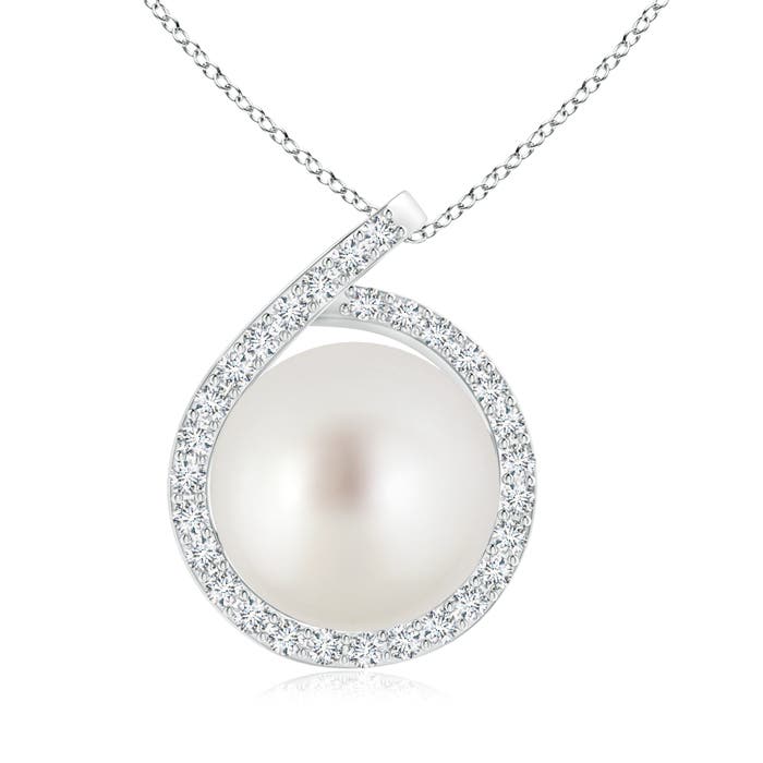 AAA - South Sea Cultured Pearl / 7.49 CT / 14 KT White Gold