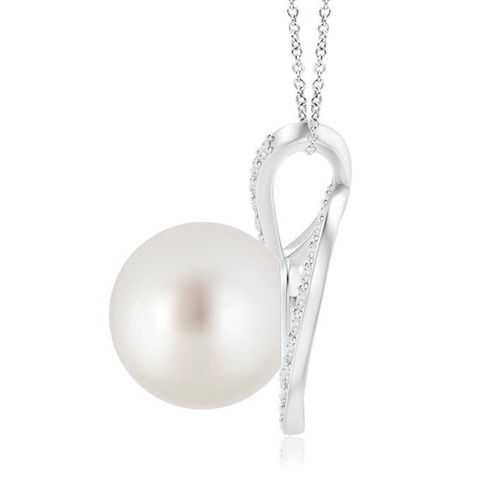 AAA - South Sea Cultured Pearl / 7.49 CT / 14 KT White Gold