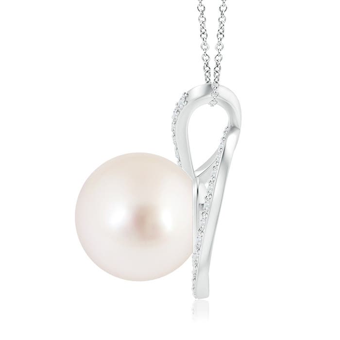 AAAA - South Sea Cultured Pearl / 7.49 CT / 14 KT White Gold