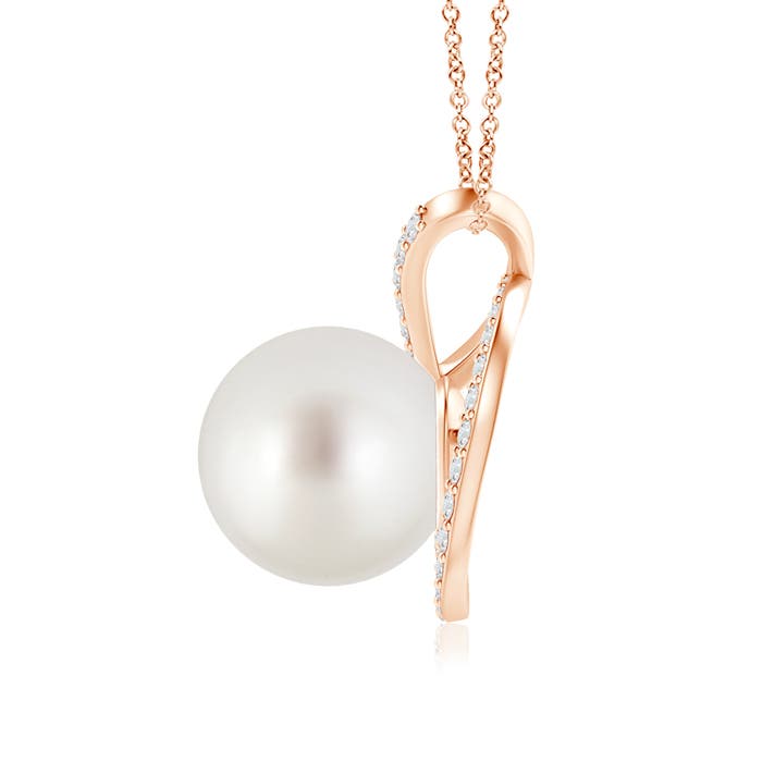 AAA - South Sea Cultured Pearl / 5.42 CT / 14 KT Rose Gold