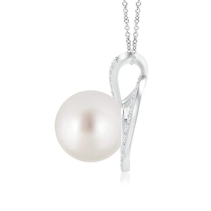 AAA - South Sea Cultured Pearl / 5.42 CT / 14 KT White Gold