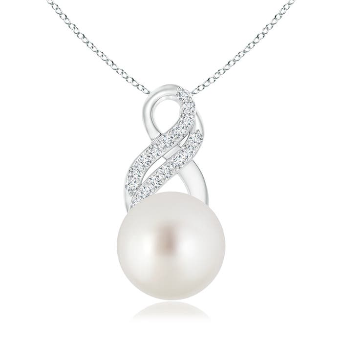 AAA - South Sea Cultured Pearl / 7.34 CT / 14 KT White Gold