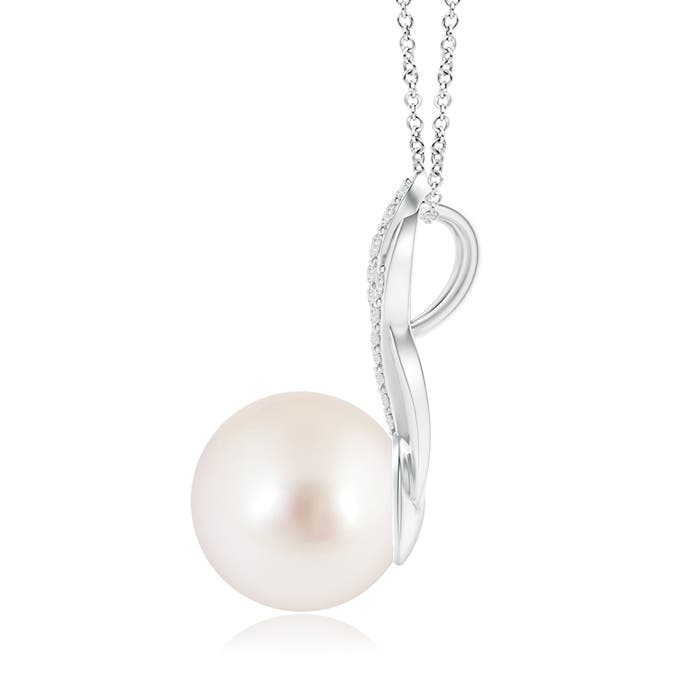 AAAA - South Sea Cultured Pearl / 7.34 CT / 14 KT White Gold