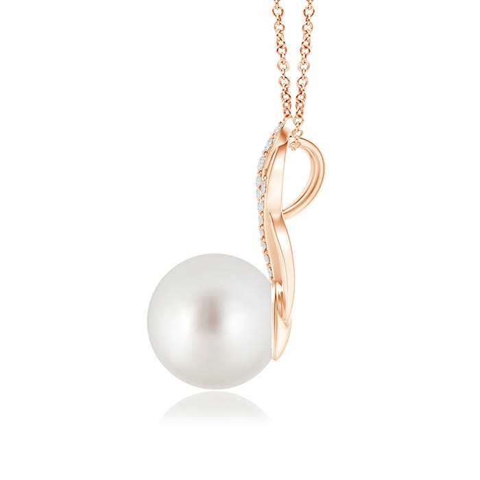 AAA - South Sea Cultured Pearl / 5.35 CT / 14 KT Rose Gold