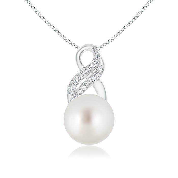 AAA - South Sea Cultured Pearl / 5.35 CT / 14 KT White Gold