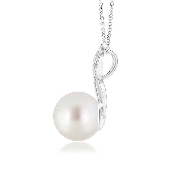 AAA - South Sea Cultured Pearl / 5.35 CT / 14 KT White Gold