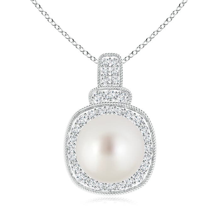 AAA - South Sea Cultured Pearl / 7.51 CT / 14 KT White Gold