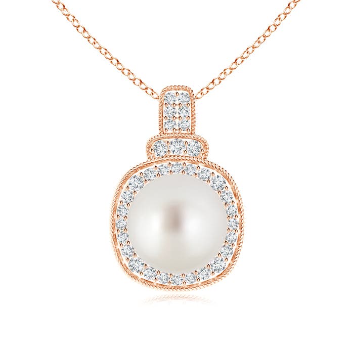 AAA - South Sea Cultured Pearl / 5.49 CT / 14 KT Rose Gold