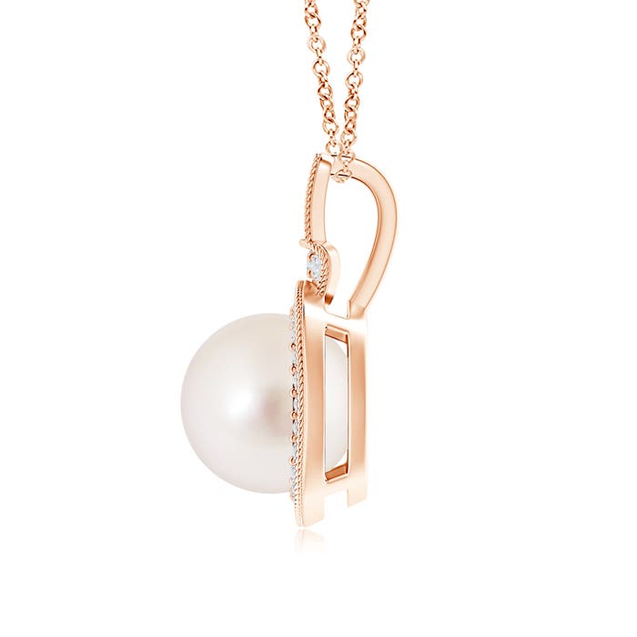 AAAA - South Sea Cultured Pearl / 5.49 CT / 14 KT Rose Gold