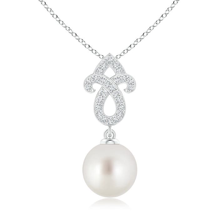 AAA - South Sea Cultured Pearl / 7.36 CT / 14 KT White Gold