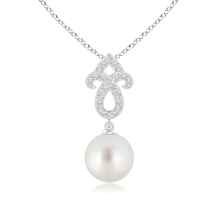 AAA - South Sea Cultured Pearl / 5.38 CT / 14 KT White Gold