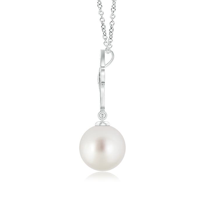 AAA - South Sea Cultured Pearl / 5.38 CT / 14 KT White Gold