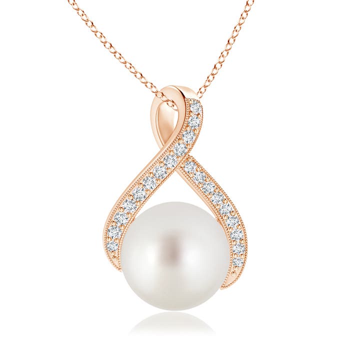 AAA - South Sea Cultured Pearl / 7.36 CT / 14 KT Rose Gold