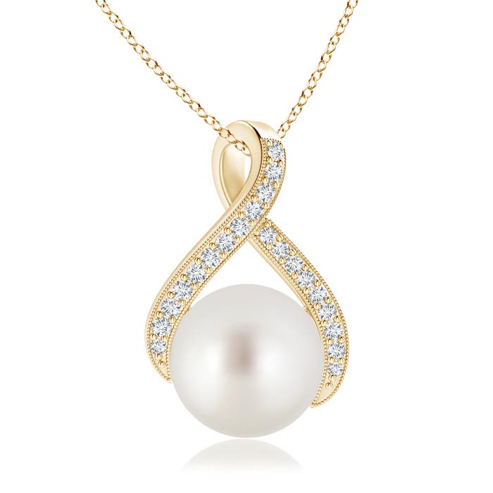 AAA - South Sea Cultured Pearl / 7.36 CT / 14 KT Yellow Gold