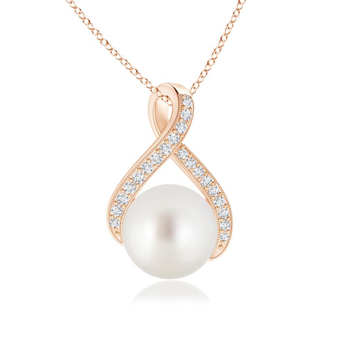 AAA - South Sea Cultured Pearl / 5.37 CT / 14 KT Rose Gold