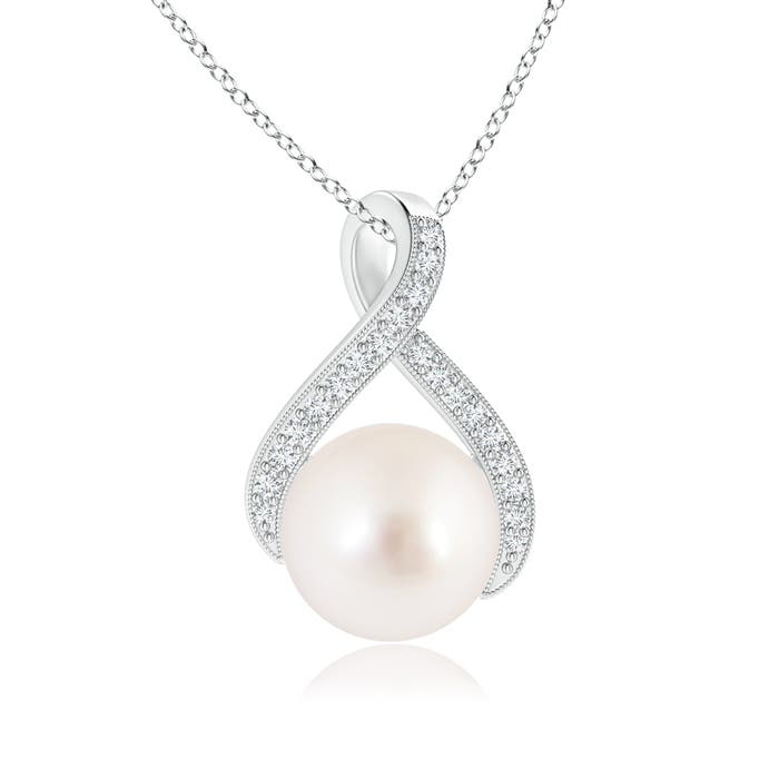 AAAA - South Sea Cultured Pearl / 5.37 CT / 14 KT White Gold