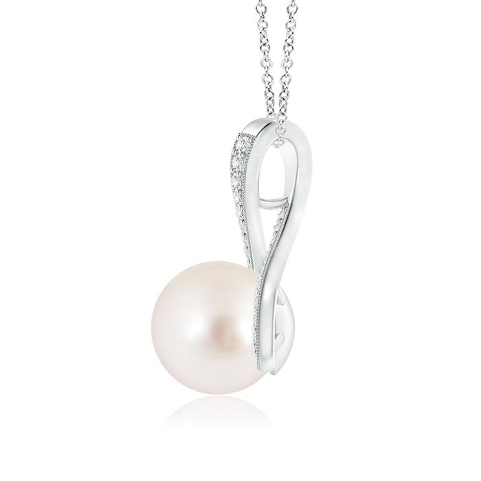 AAAA - South Sea Cultured Pearl / 5.37 CT / 14 KT White Gold