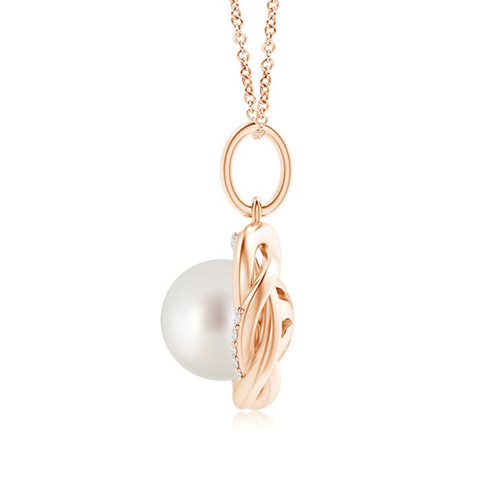 AAA - South Sea Cultured Pearl / 7.37 CT / 14 KT Rose Gold