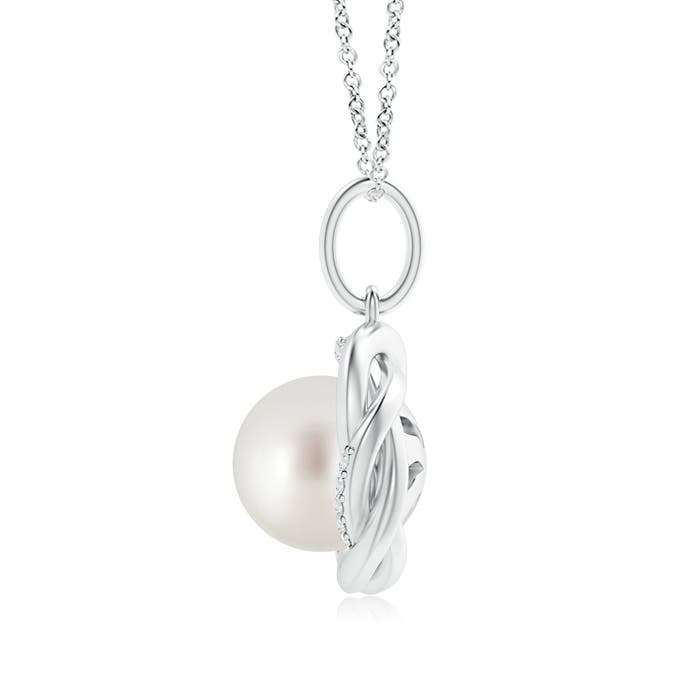 AAA - South Sea Cultured Pearl / 7.37 CT / 14 KT White Gold