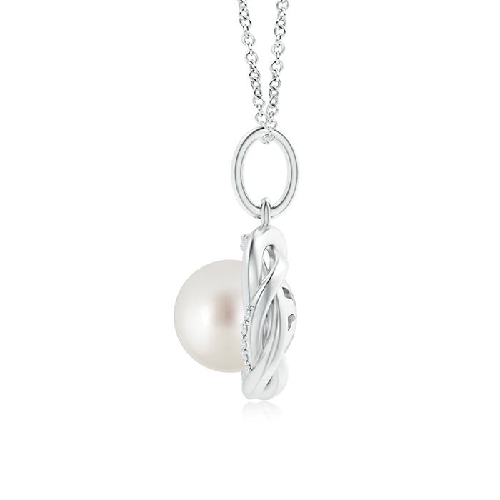 AAA - South Sea Cultured Pearl / 5.38 CT / 14 KT White Gold