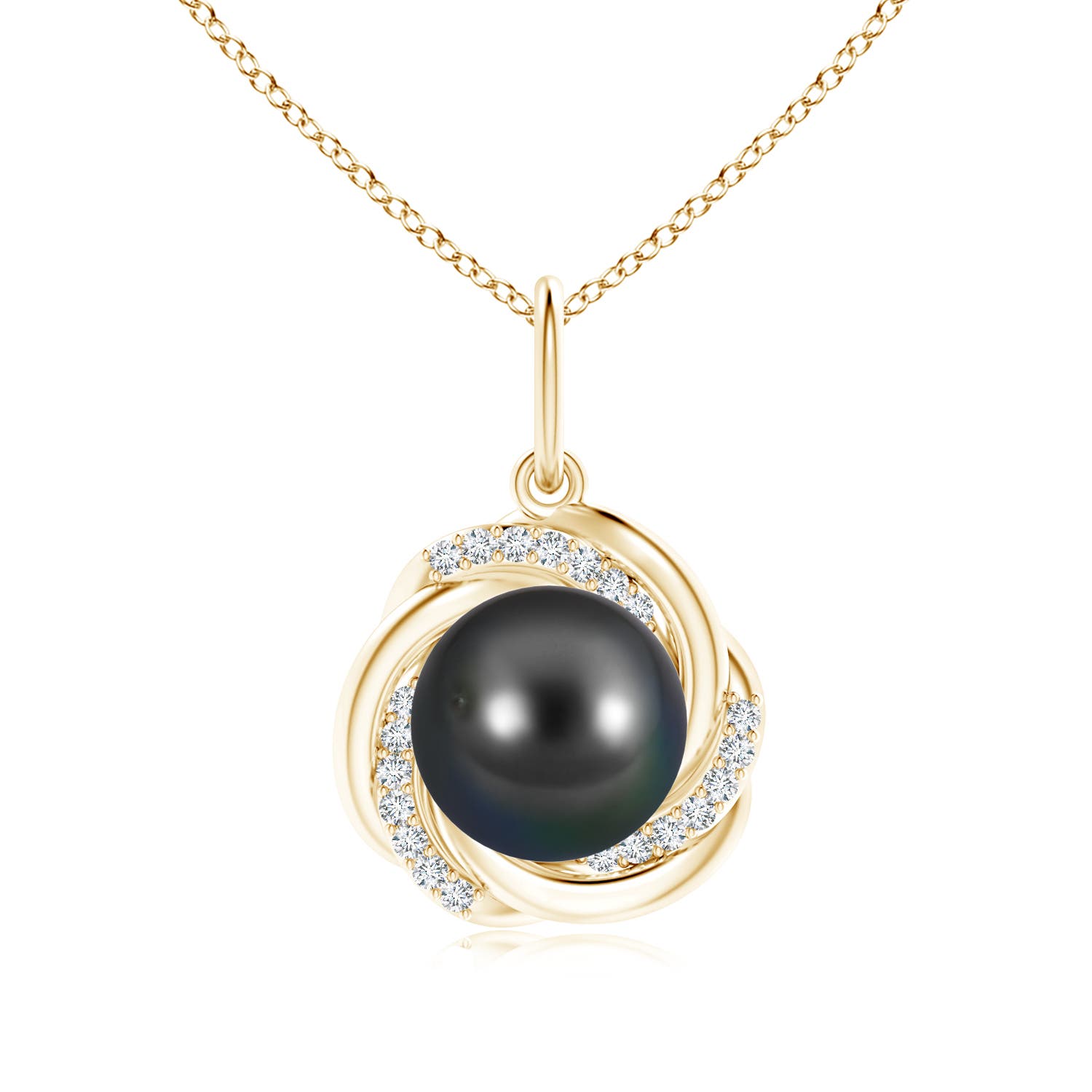 Image Representation of the Yellow Gold Tahitian Cultured Pearl Necklaces & Pendants