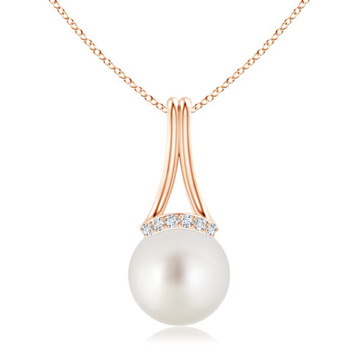 AAA - South Sea Cultured Pearl / 7.26 CT / 14 KT Rose Gold