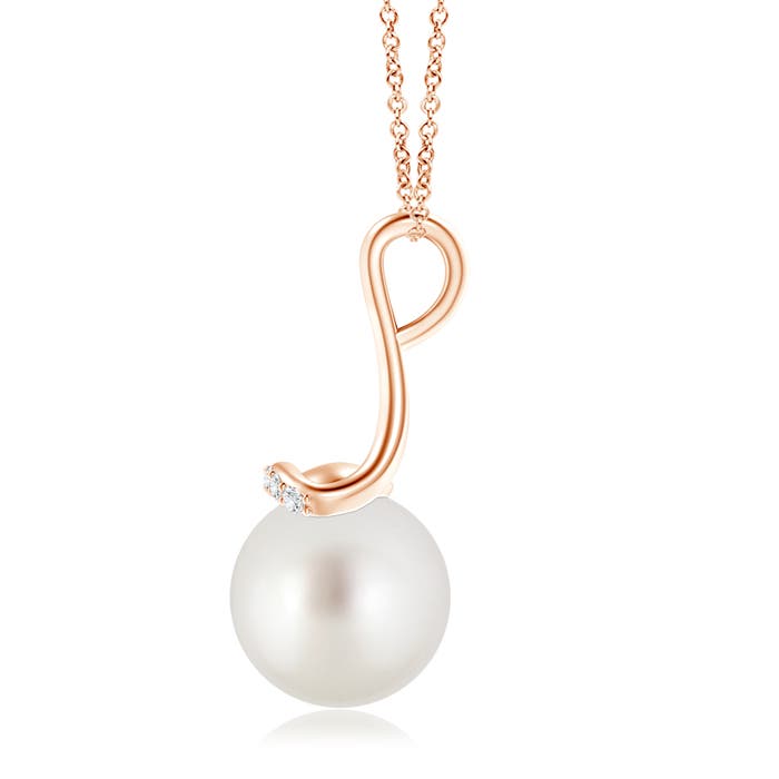 AAA - South Sea Cultured Pearl / 7.26 CT / 14 KT Rose Gold