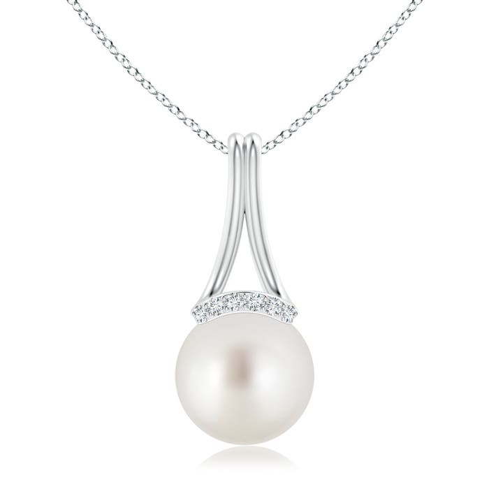 AAA - South Sea Cultured Pearl / 7.26 CT / 14 KT White Gold