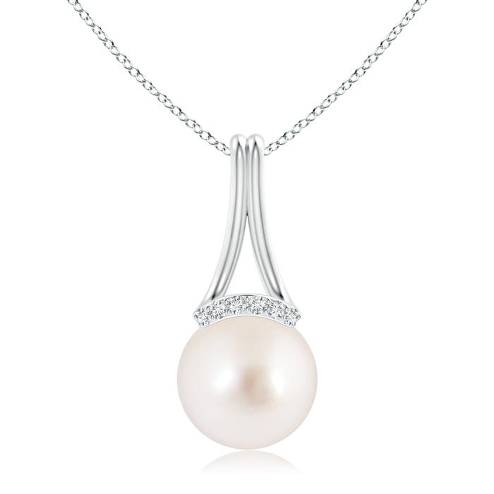 AAAA - South Sea Cultured Pearl / 7.26 CT / 14 KT White Gold