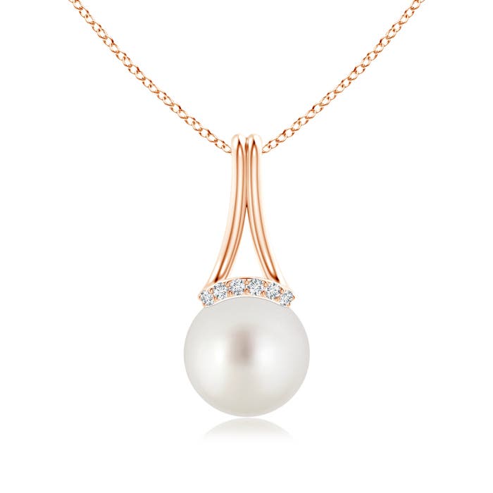 AAA - South Sea Cultured Pearl / 5.3 CT / 14 KT Rose Gold